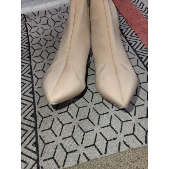 JEFFREY CAMPBELL COMA STRETCH HEELED BOTTIES IN NUDE, SZ 8 - Picture 5 of 16